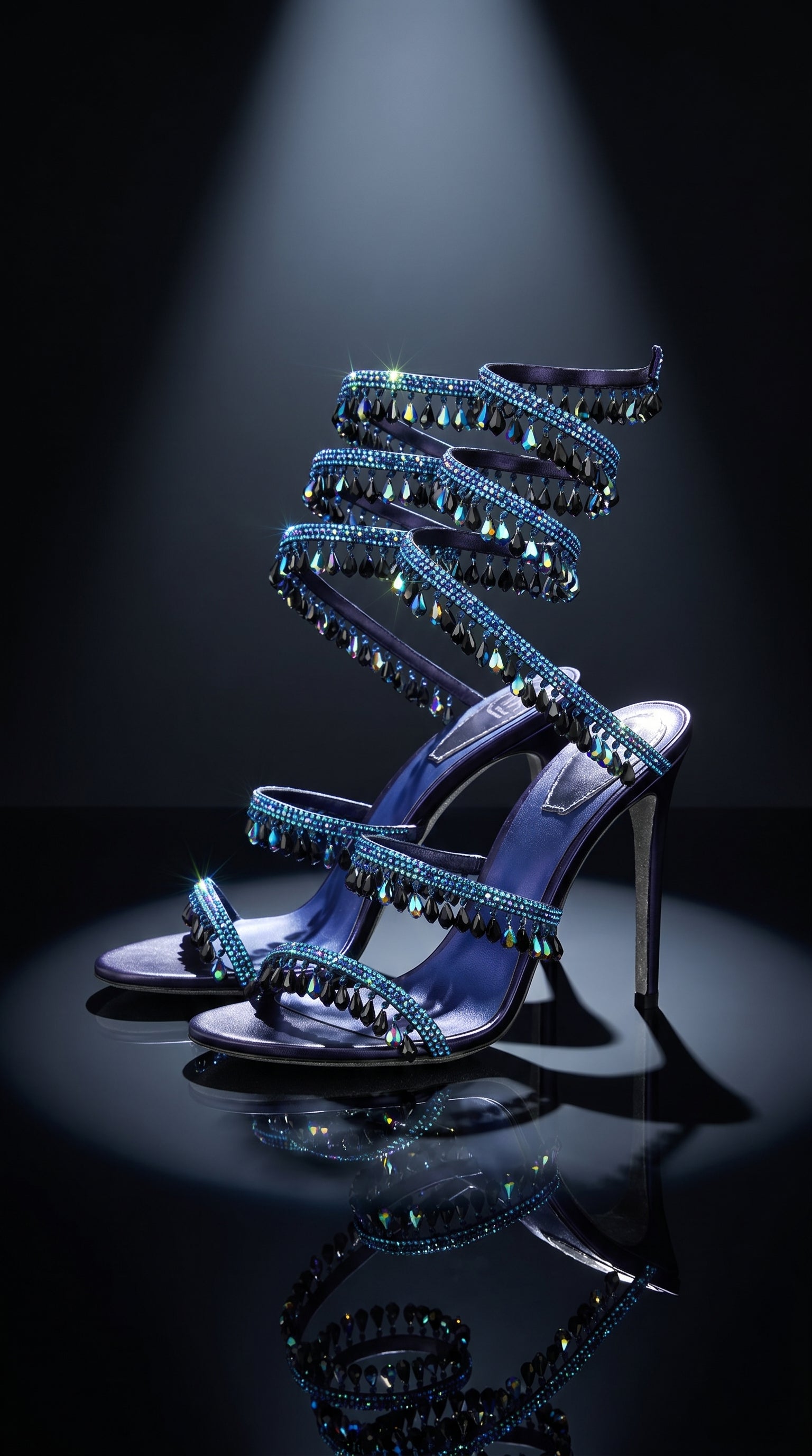 Midnight Crystal Heels