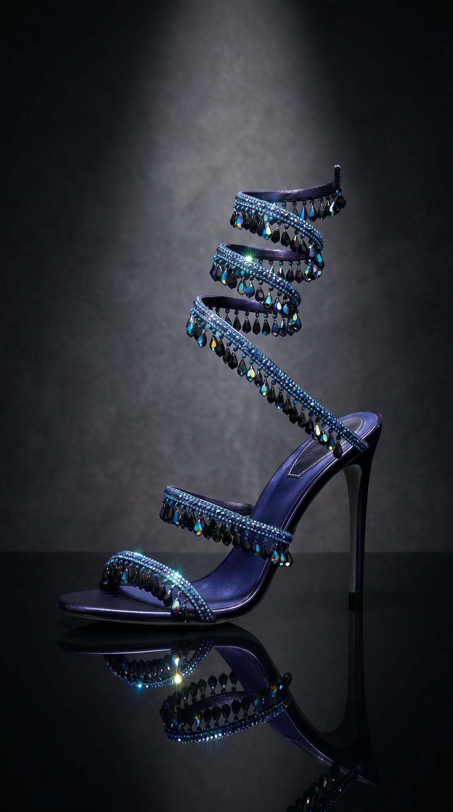 Midnight Crystal Heels