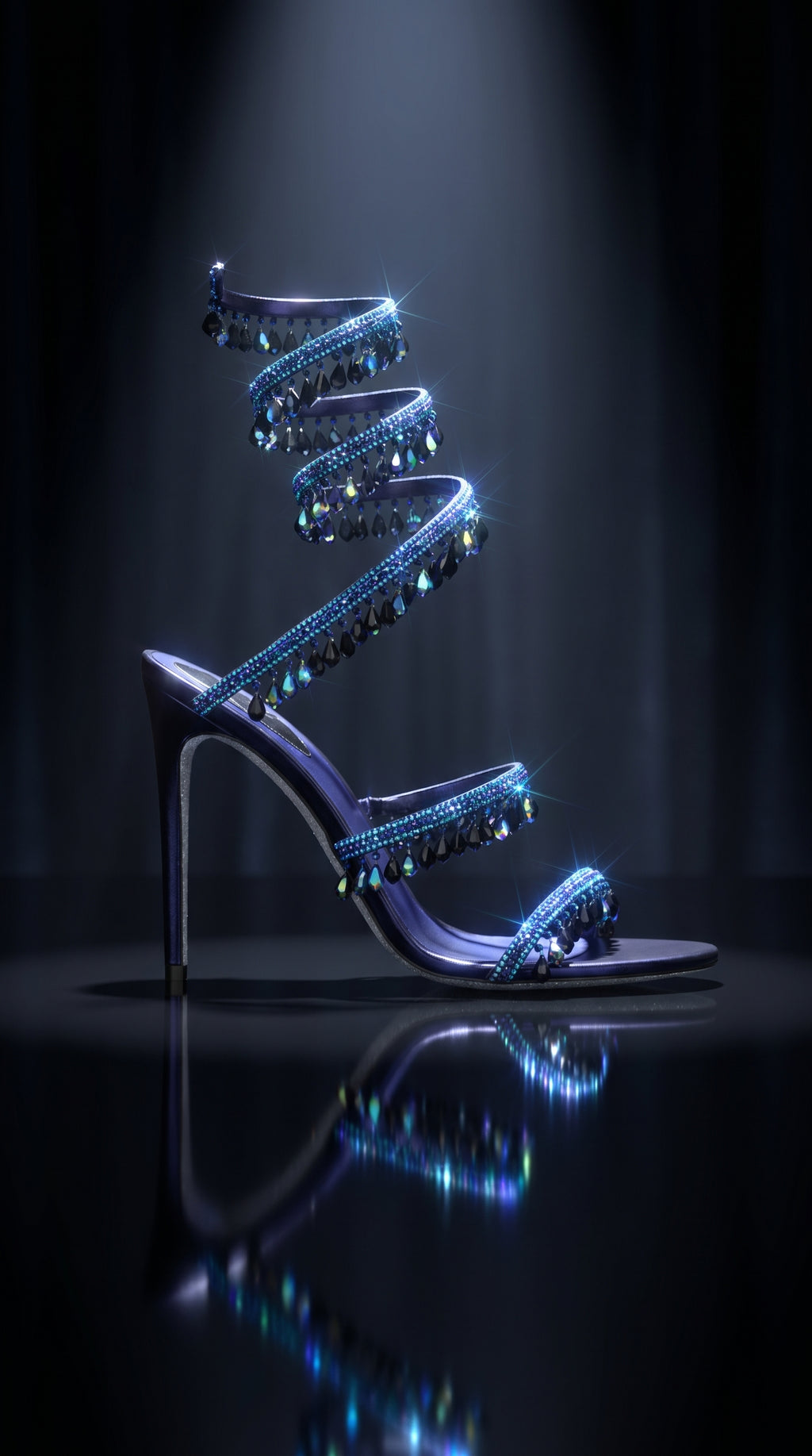 Midnight Crystal Heels