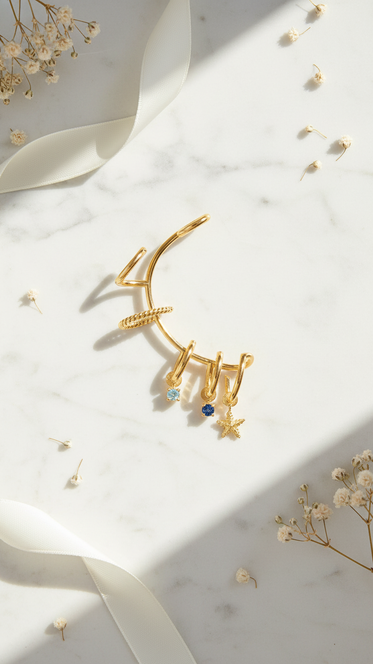 Gold Plated Criseide Multi Hoops Set