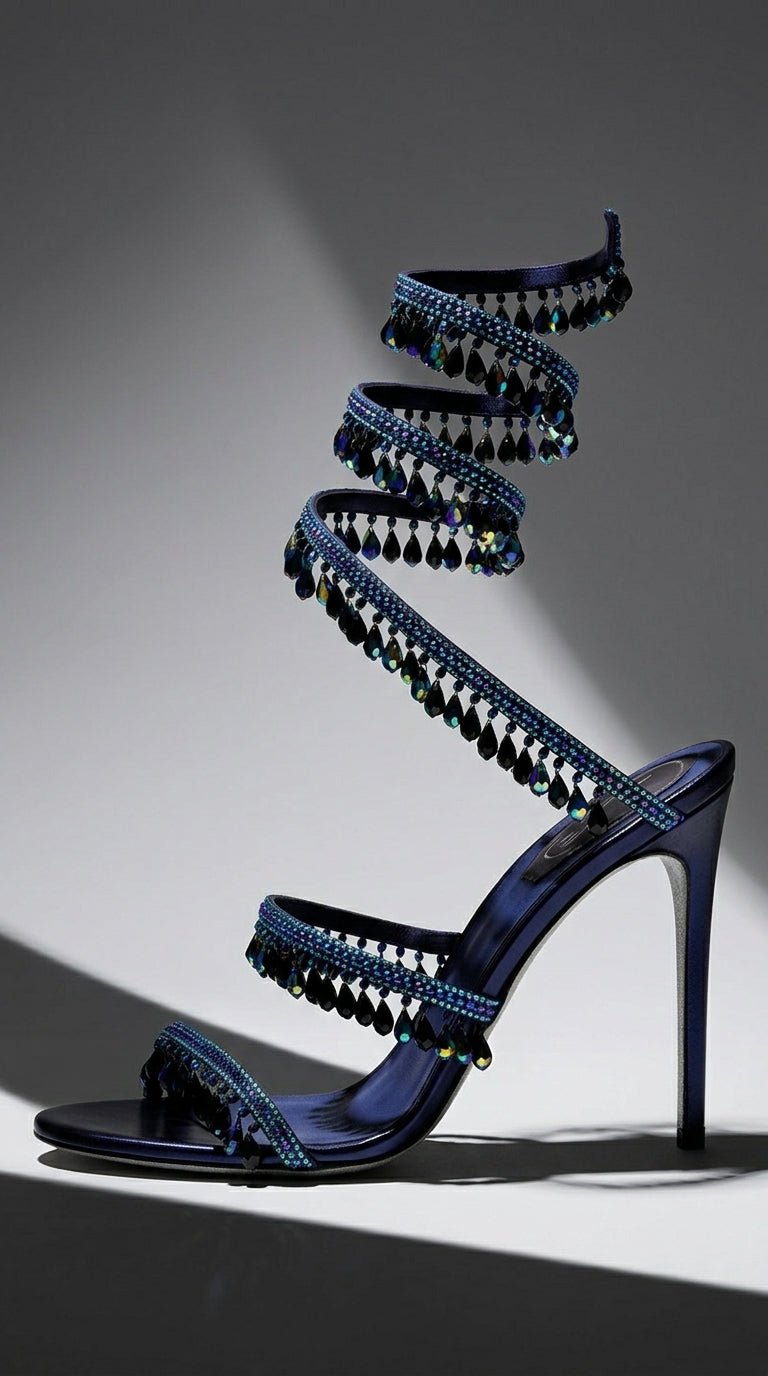 Midnight Crystal Heels