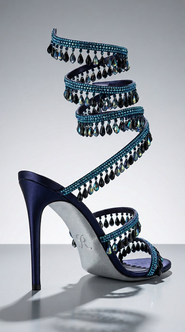 Midnight Crystal Heels